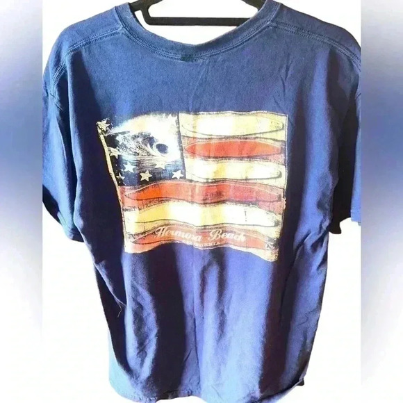 Large Coastal Classics Hermosa Beach Tshirt with American flag with rip curl. - Picture 2 of 6